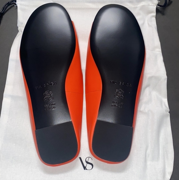 NWT Via Spiga Women's Hana Leather Slide Sandals - Picture 8 of 13